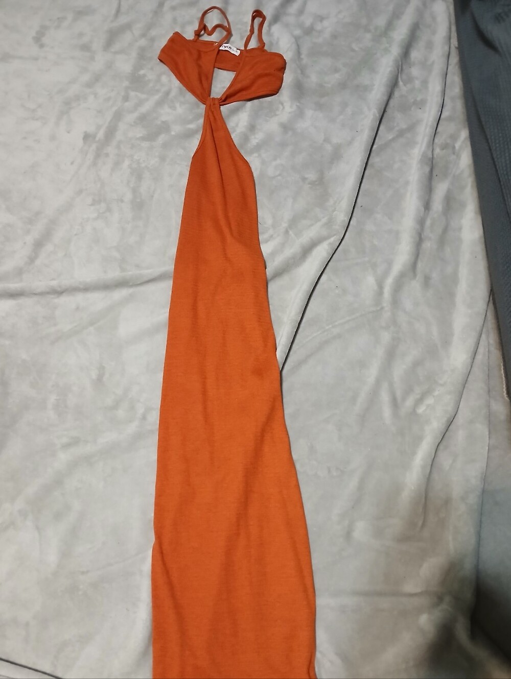 Rivir Orange Cutout Maxi Dress